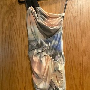 Bebe size 0 multi colored funky mini dress. Worn once!